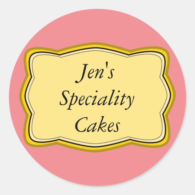 Design de Etiqueta de Quadro Dourado (Frente)