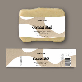 Design de Etiqueta de Sabão Branco Moderno