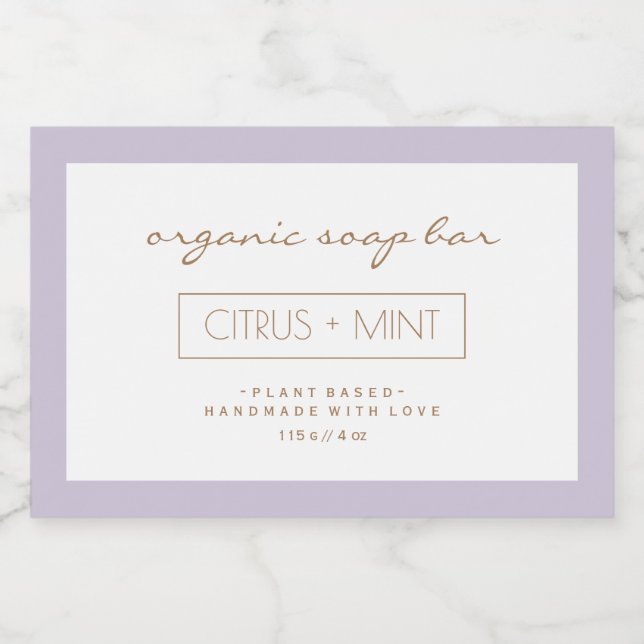 Design de etiqueta do produto Soap (Rótulo Único)