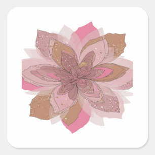 Design de etiqueta floral prateada brilhante