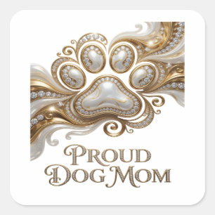 Design de etiqueta Luxo Gold MÃE DE CACHORRO ORGUL