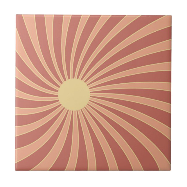 Design de explosão solar, estilo retrô rosa e lara (Frente)