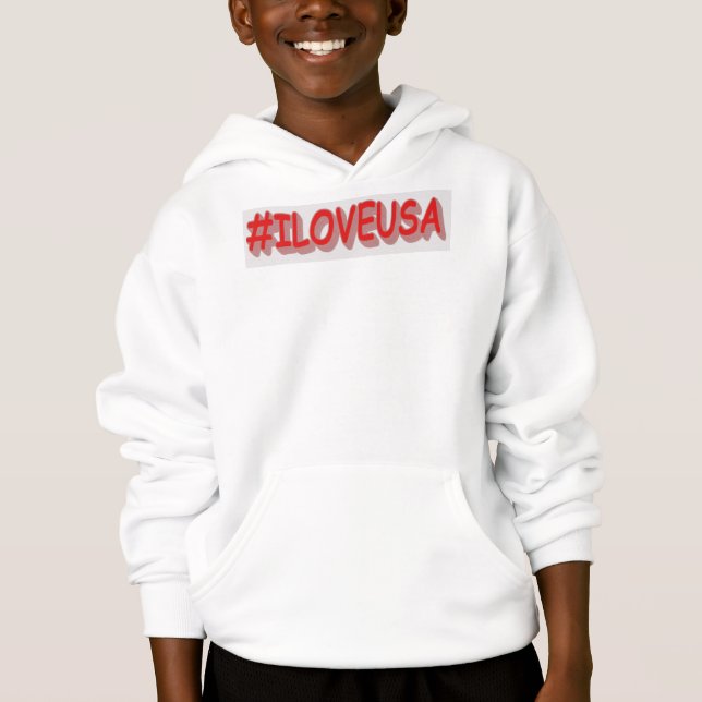 Design de Expressão Cuta "#ILOVEUSA". Comprar Agor (Frente)