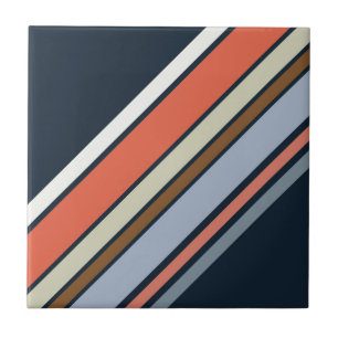 Design de faixas de estilo retrô diagonal