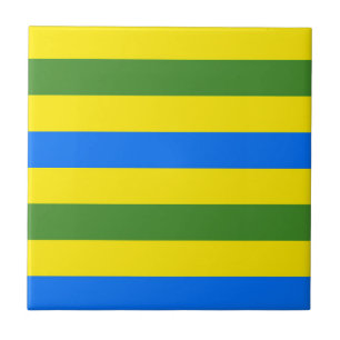 Design de faixas verdes e amarelas azuis