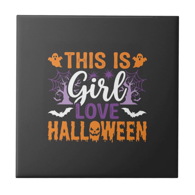Design de Fantasma de Halloween do Amor de Garota_ (Frente)