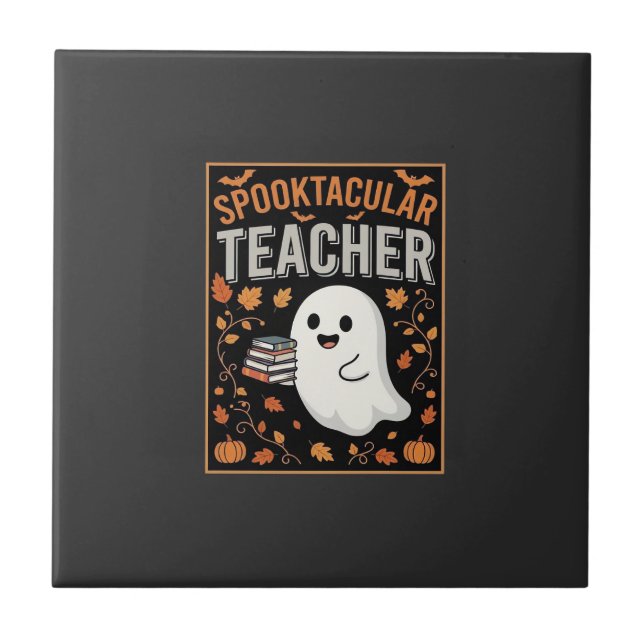 Design de Fantasma de Halloween para Professores E (Frente)