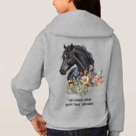 Design de Fazenda de nome de de cavalo preto no v