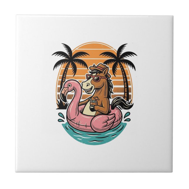 Design de Férias de Verão Flutuador de Flamingo Ca (Frente)