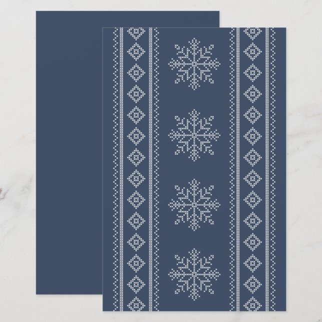 Design de floco de neve de tricô de inverno (Frente/Verso)