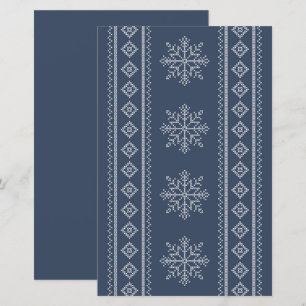 Design de floco de neve de tricô de inverno