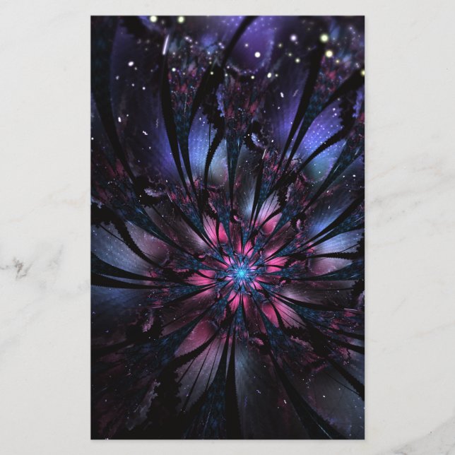 design de flor fractal abstrato. (Frente)