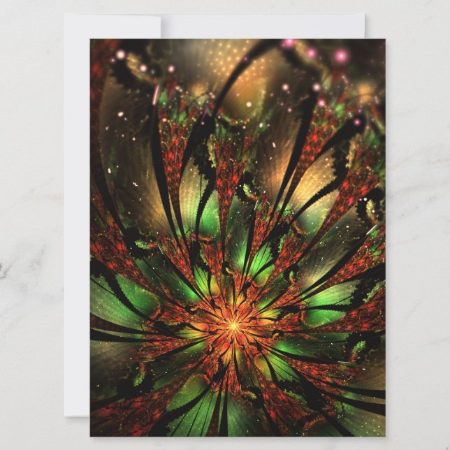 design de flor fractal abstrato. (Frente)