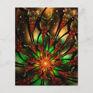 design de flor fractal abstrato.