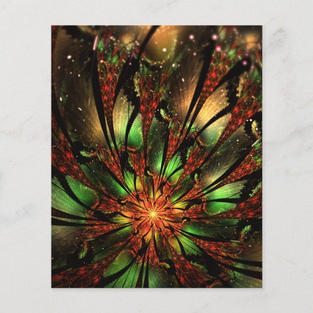 design de flor fractal abstrato. (Frente)