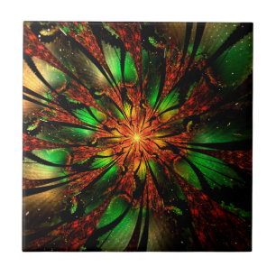 design de flor fractal abstrato.