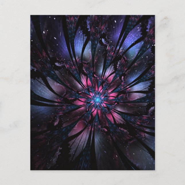 design de flor fractal abstrato. (Frente)