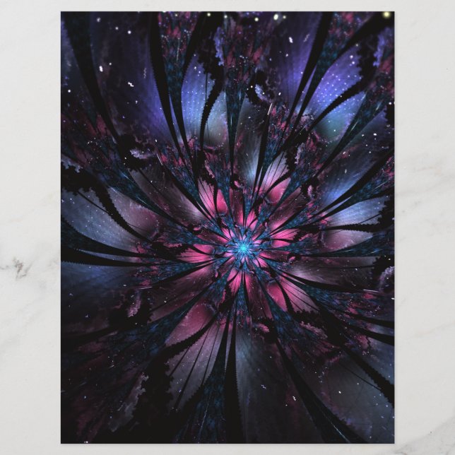 design de flor fractal abstrato. (Frente)