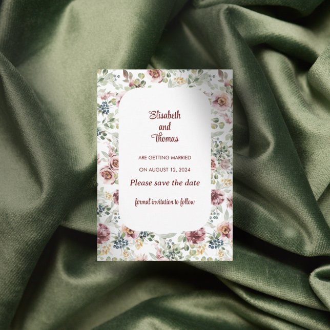 Design de floral romântico para salvar o cartão de (Criador carregado)