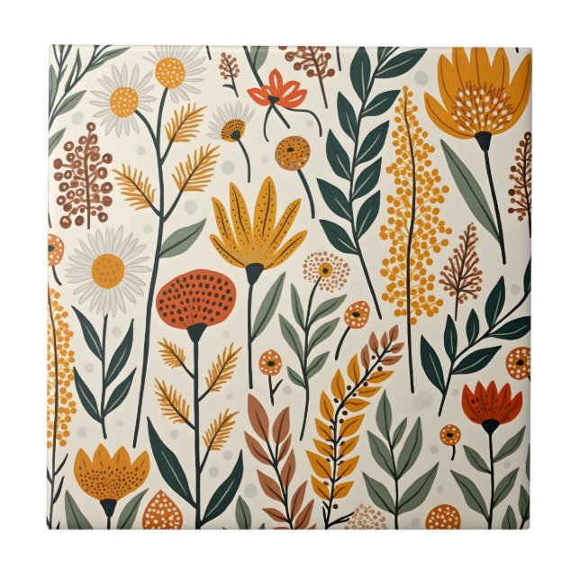 Design de Flores e Plantas Boho Botânicas 390 (Frente)