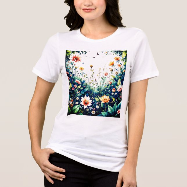 Design de Flores Selvagens Decorativas, Cute (Frente)
