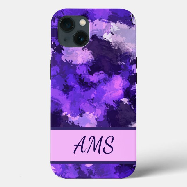 Design de Formas de Abstrato Legal Azul e  Roxo (Verso)