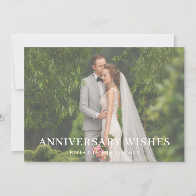 Design de Foto de Amor de Aniversário Moderno (Frente)