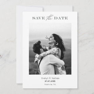 Design de Fotografia Mínima Moderna Salva A Data