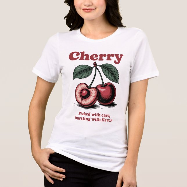 Design de Fruta de Cherry Vintage - Escolhido com  (Frente)