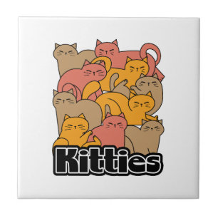 Design de Gatinho de bonitos - Arte de gatos ador