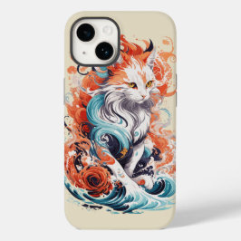 Design de Gato Fofo em Estilo Neo Tradicional