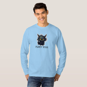 Design de Gato Negro Bebê - Camisa de Capa Longa B