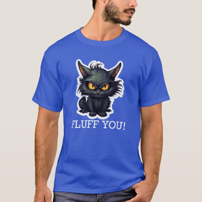 Design de Gato Negro Bebê - Camisa Escura Básica (Frente)
