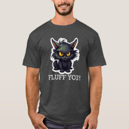 Design de Gato Negro Bebê - Camisa Escura Básica