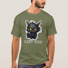 Design de Gato Negro Bebê - Camisa Escura Básica
