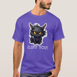 Design de Gato Negro Bebê - Camisa Escura Básica
