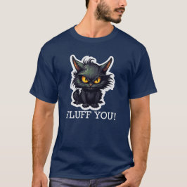 Design de Gato Negro Bebê - Camisa Escura Básica