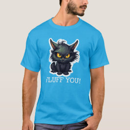 Design de Gato Negro Bebê - Camisa Escura Básica