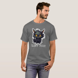 Design de Gato Negro Bebê - Camisa Escura Básica