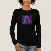 **Design de Gato Neon – Arte Felina Futurista Lumi