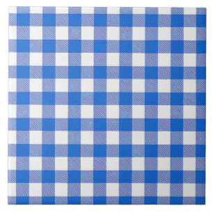 Design de Gingham Branco Azul bonito