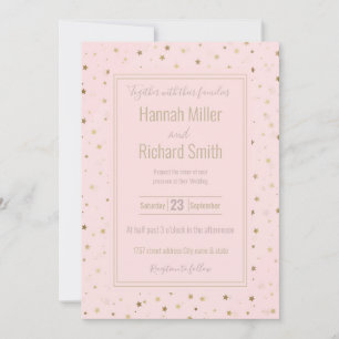 Design de Gradiente Rosa-Dourado Estrelas