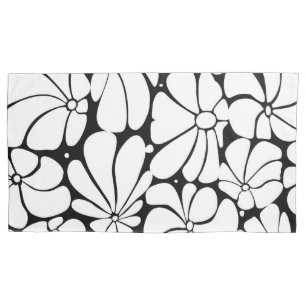 Design de Gráfico de Flores Preto e Branco Retroat