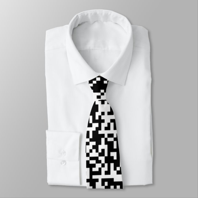Design de Gravata com Código QR Personalizado Crie (Amarrado)