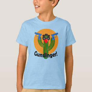 Design de Gunslinger Cactus - Camisa Básica Para C