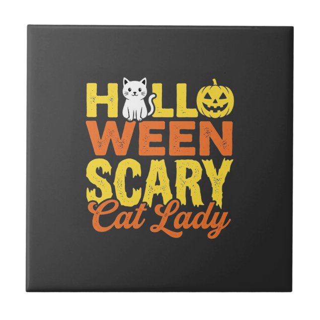 Design de Halloween da Senhora Gata Assustadora_1 (Frente)