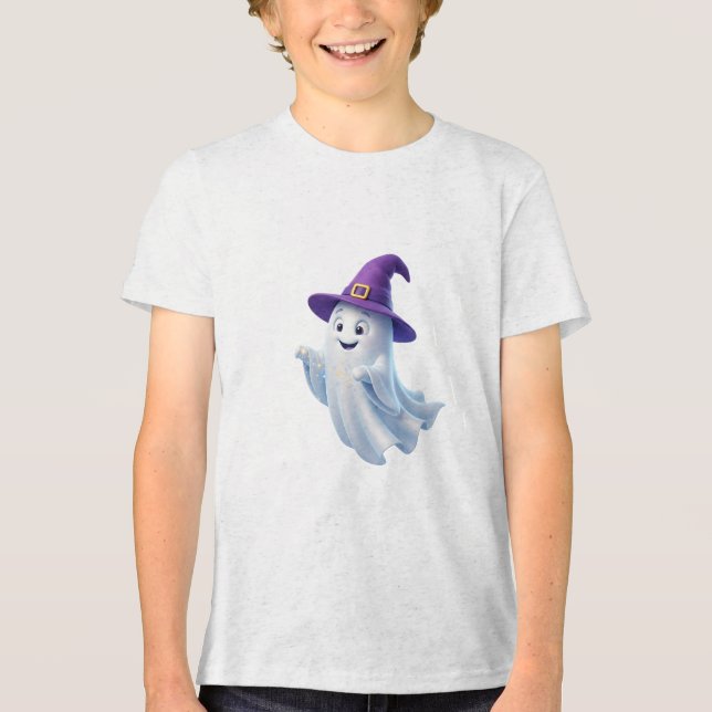 Design de Halloween de Chapéu de Bruxa Fantasma Fo (Frente)