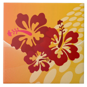 Design de Hibiscus Vermelho Escuro