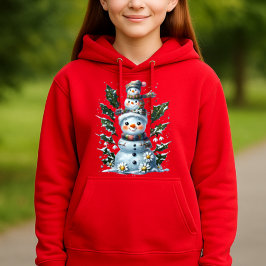 Design de Hoodie, Crianças de Neve Empilhadas Em C