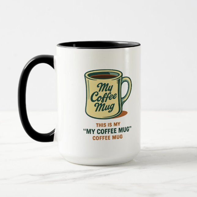 Design de Humor de Caneca de Café Retrô (Esquerda)
